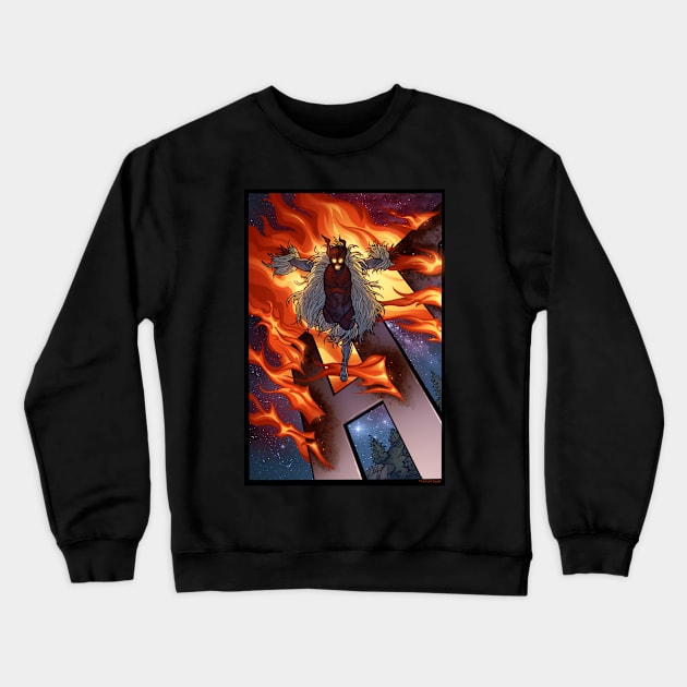 CURSE OF THE RED JACKAL - "HOLLYWOOD HELL" Crewneck Sweatshirt by INK&EYE CREATIVE